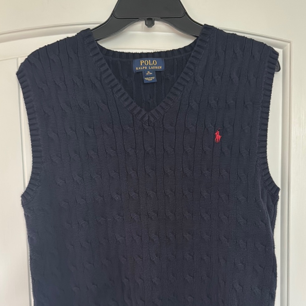 Polo by Ralph Lauren Blue V-Neck Sweater Vest